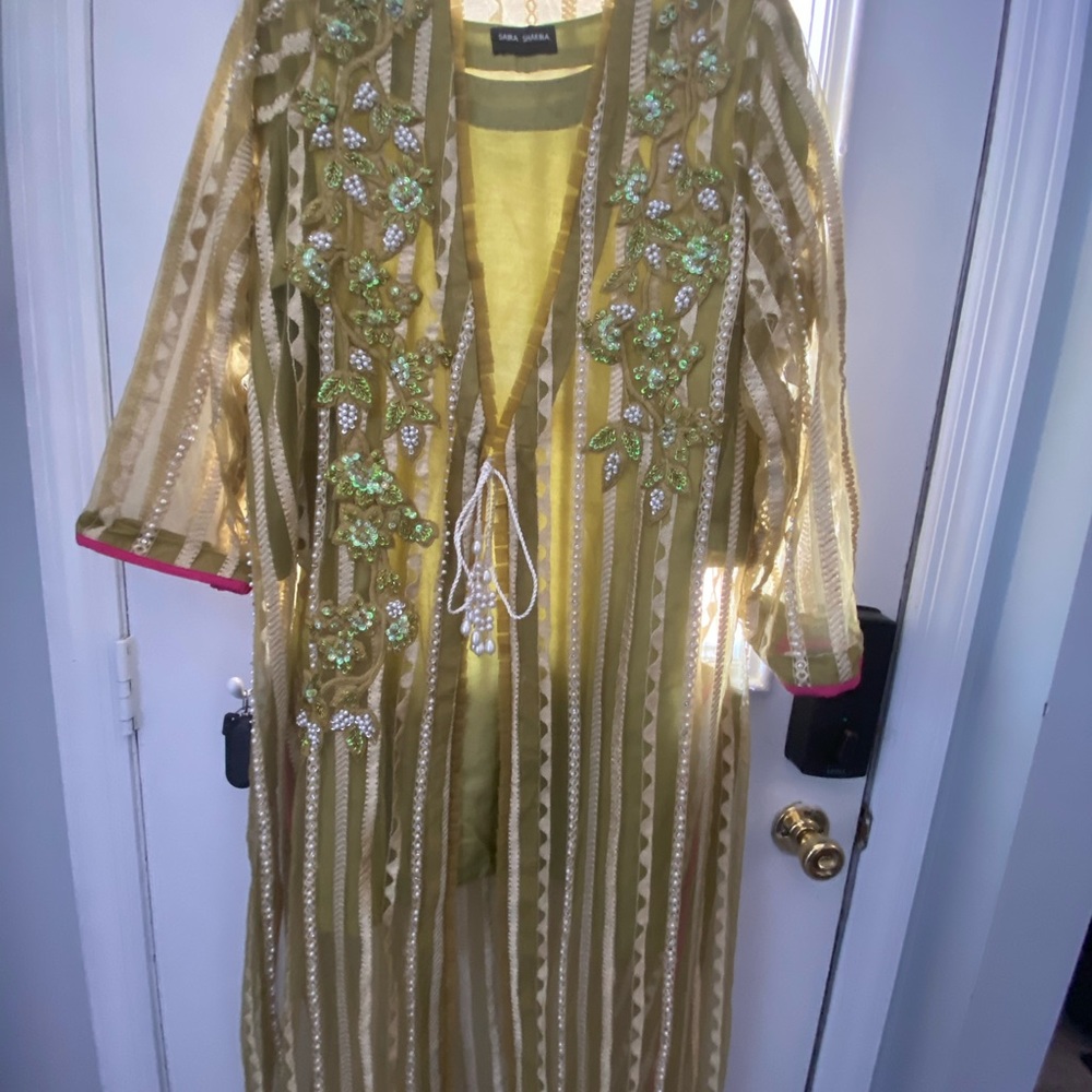 Beautiful net gown with Emballished
